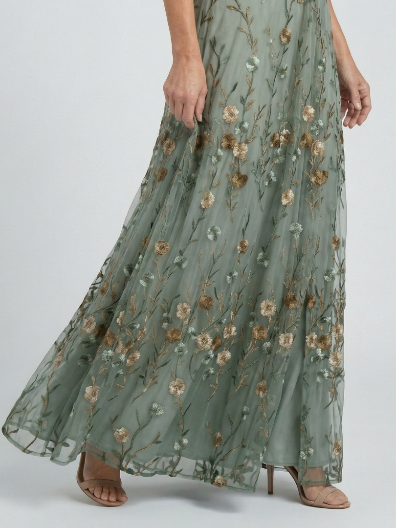 Gemma™ Floral V-Neck Flow Maxi Dress