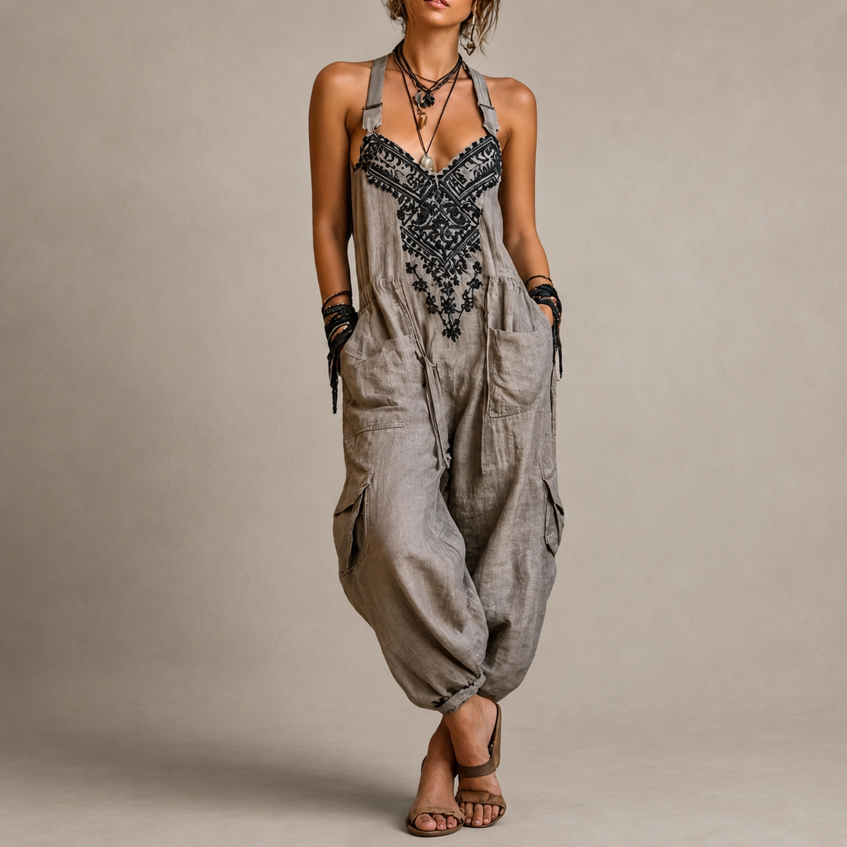 Frances™ Bohemian Embroidered Jumpsuit