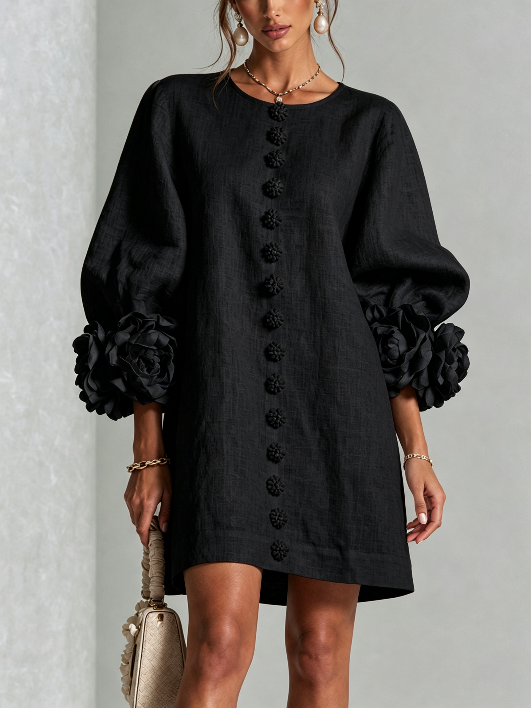 Julianna™ Elegant Button-Down Mini Dress