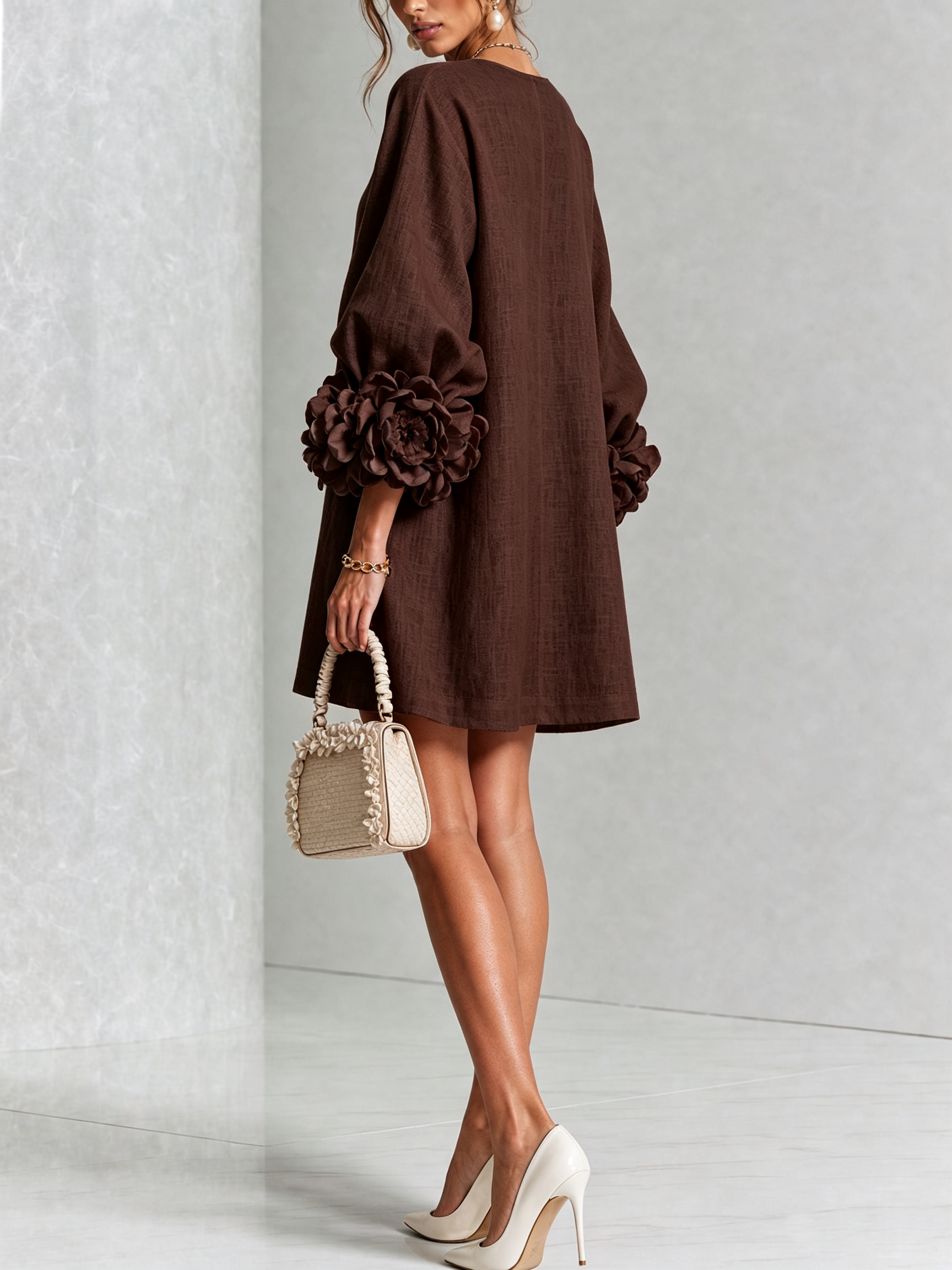Julianna™ Elegant Button-Down Mini Dress