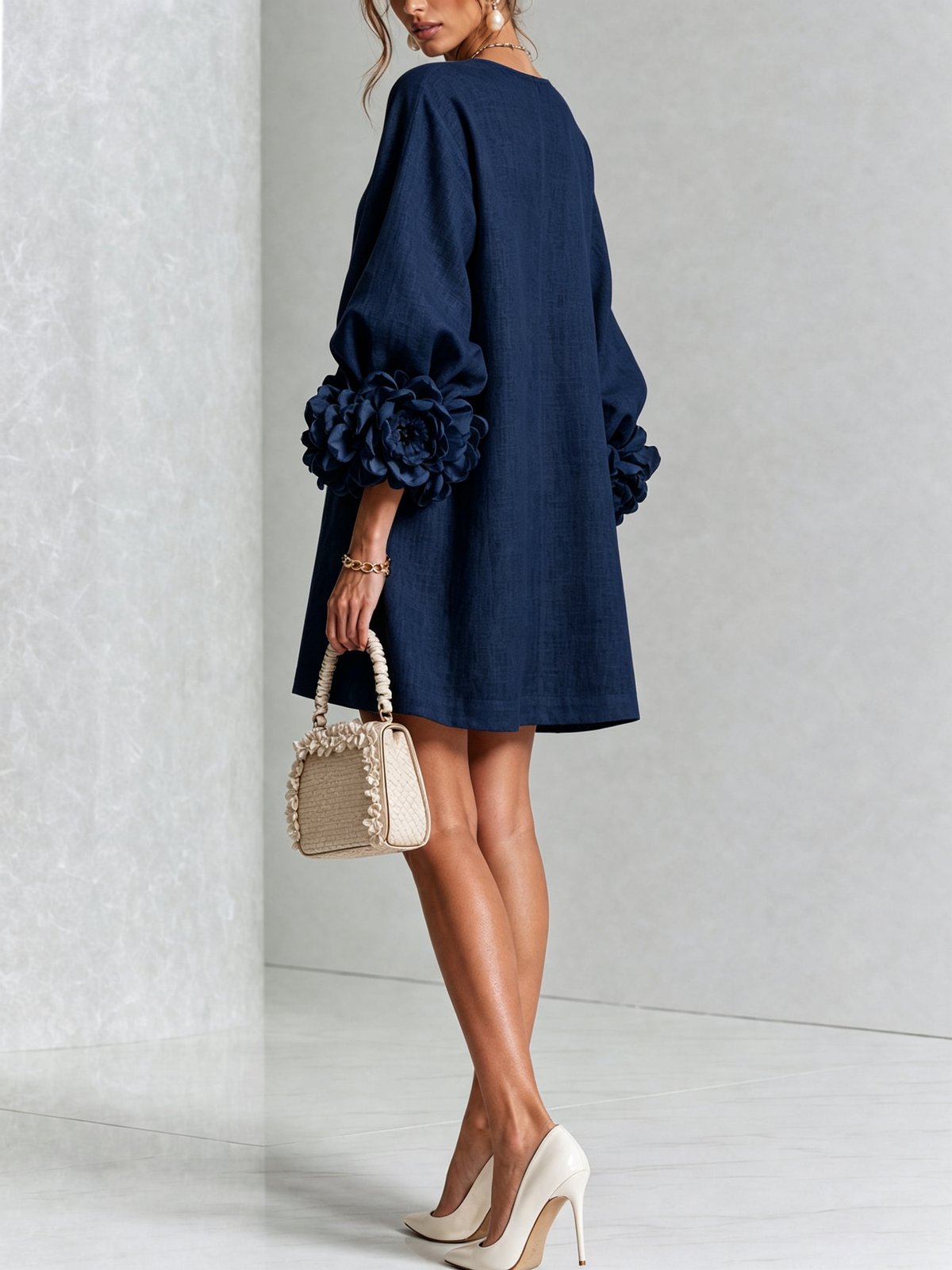 Julianna™ Elegant Button-Down Mini Dress