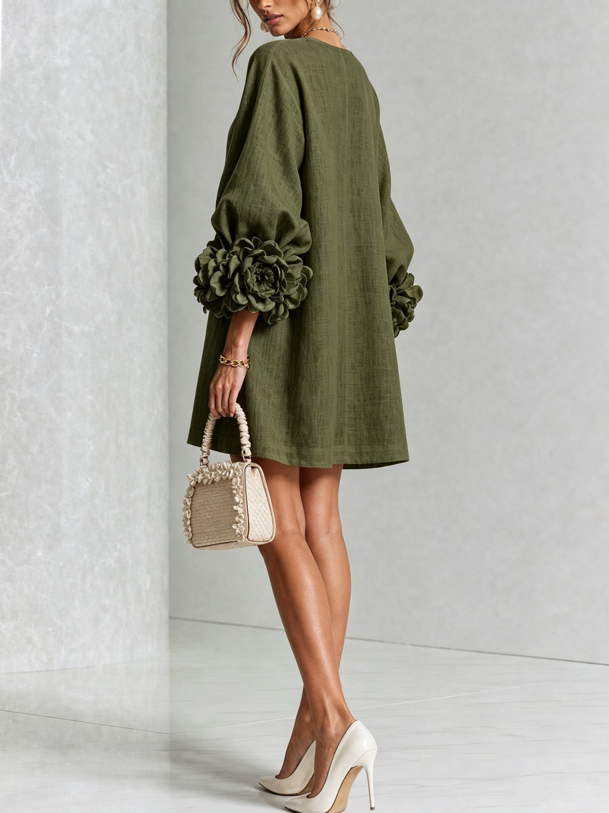 Julianna™ Elegant Button-Down Mini Dress