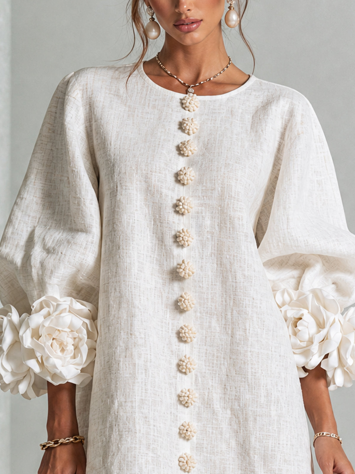 Julianna™ Elegant Button-Down Mini Dress