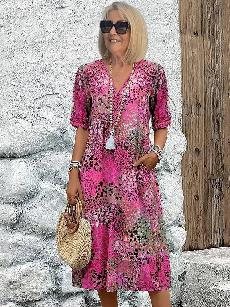 Maya™ Vibrant Midi Dress